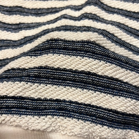 MOTHER blue and white striped long sleeve crew neck - Picture 8 of 10